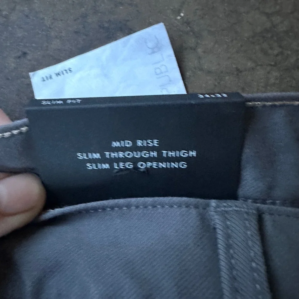 Banana Republic Traveler Pants Mens 34x32 Grey New Slim Fit Mid Rise Chino
